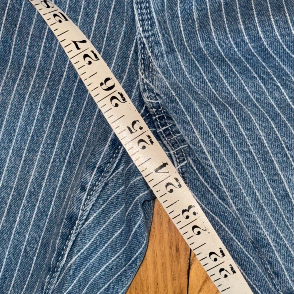 LOFT Blue Striped Flare Jeans - Picture 11 of 11